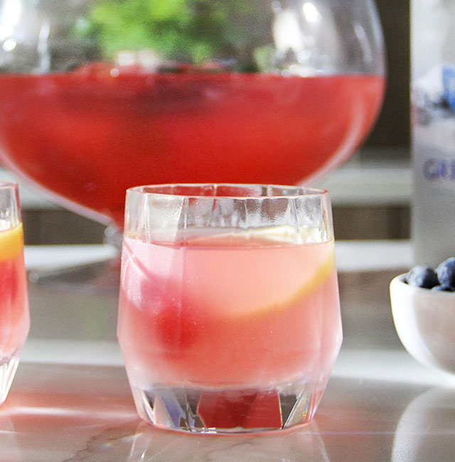 Berry Lemonade Vodka Cocktail Punch Bowl Recipe GREY GOOSE