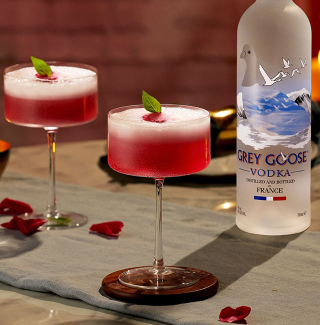 Kiss From A Rose Valentine's Day Cocktail Recipe GREY GOOSE