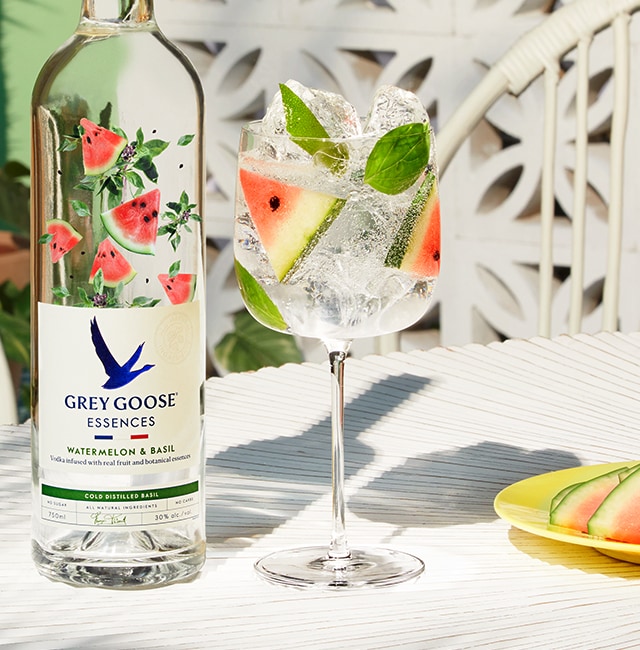 Watermelon & Basil Tonic Essences Cocktail Recipe GREY GOOSE