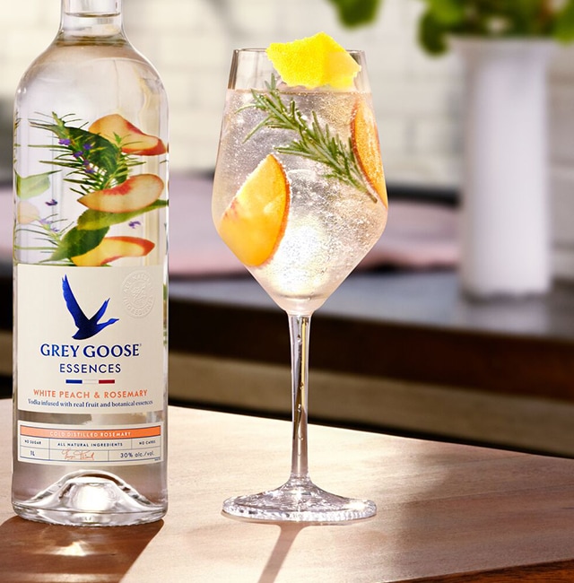 White Peach & Rosemary Sonic Essences Cocktail Recipe GREY GOOSE