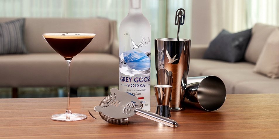 How much vodka is in an espresso martini cocktail?