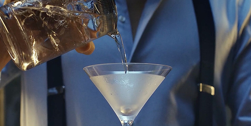 What is a vodka martini cocktail “straight up” or “up”?