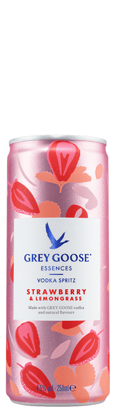GREY GOOSE® Essences Canned Cocktails Strawberry & Lemongrass Spritz bottle