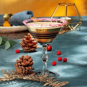 Candy Cane Martini Cocktail